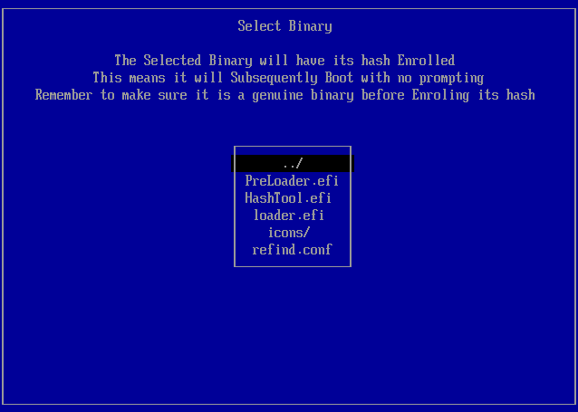 Be sure to select the right binary when you enroll its hash.
